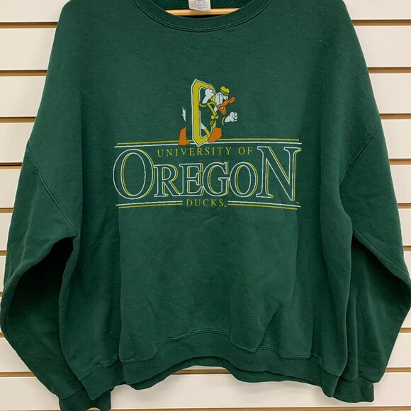 Vintage 90s University Of Oregon Duck Sweatshirt 90s Oregon Ducks football Shirt - Picture 1 of 2